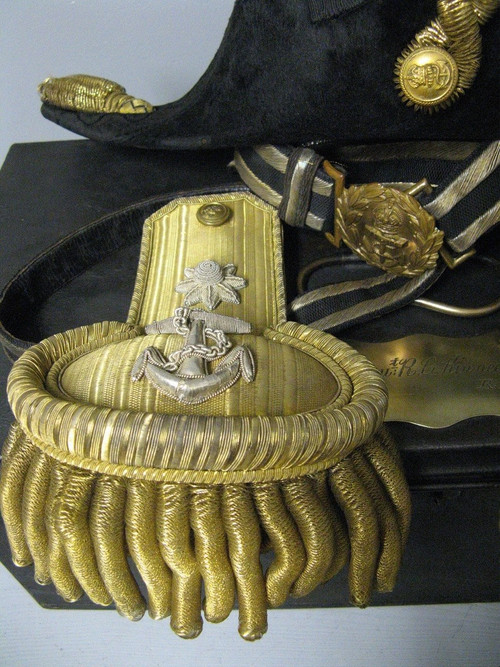 Set di ufficiali della marina britannica della prima guerra mondiale. Royal Navy.