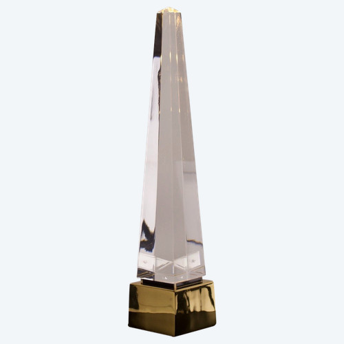 Lampada "Obelisco" in lucite.