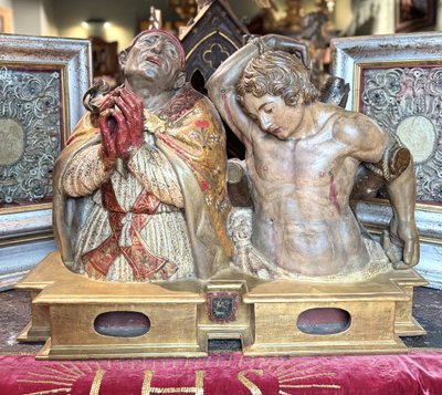 Doppio busto reliquiario - Fine del XVII secolo