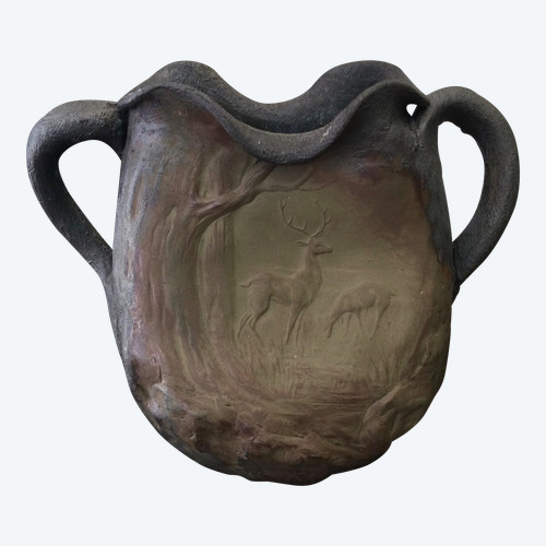 Kleine Vase aus Sandstein aus Montigny sur Loing