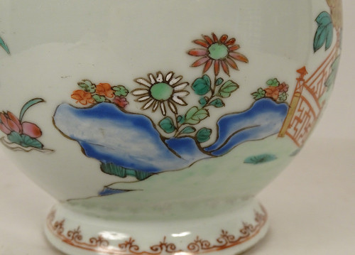 Verseuse Couverte Porcelaine Chine Compagnie Indes Famille Verte Kangxi 18è