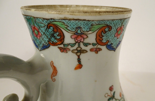 Verseuse Couverte Porcelaine Chine Compagnie Indes Famille Verte Kangxi 18è