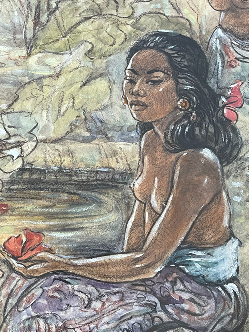Women in Bali, Jean LE MAYEUR DE MEPRES (1880-1958), circa 1940