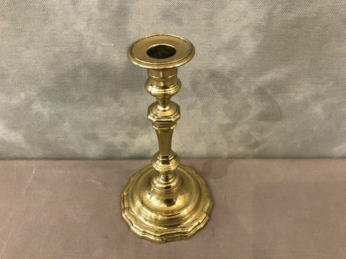 Candeliere in bronzo lucido del XIX secolo