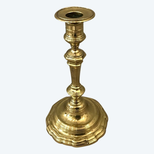 Candeliere in bronzo lucido del XIX secolo