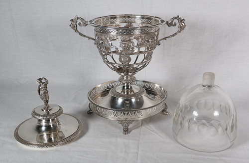  Solid silver confiturier from the Empire period