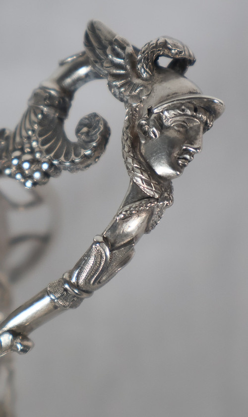  Solid silver confiturier from the Empire period