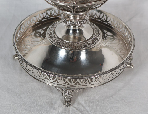  Solid silver confiturier from the Empire period
