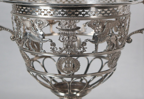  Solid silver confiturier from the Empire period