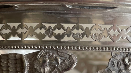 Solid silver confiturier from the Empire period