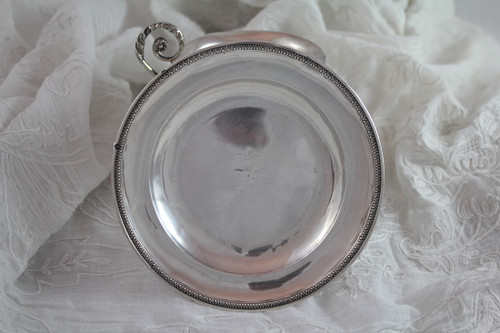 Tazza e piattino in argento massiccio, marchio 'Vieillard', grande garanzia Parigi (1819-1838)