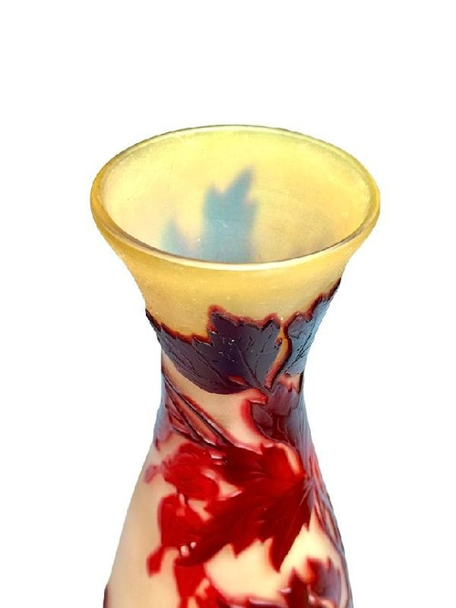 Vaso grande Emile Gallé "Cuore di Maria"