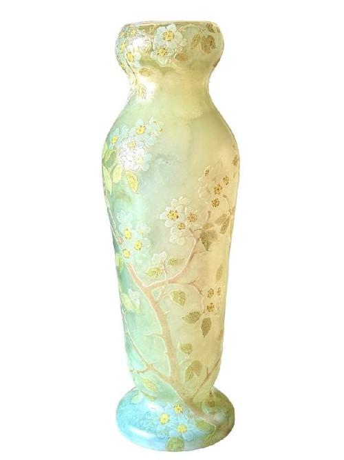 Legras Monumental Vase "Fleurs De Pommier"