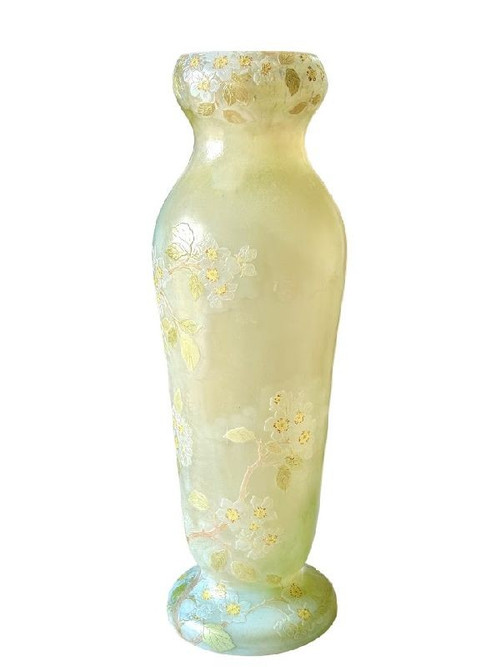 Legras Monumental Vase "Fleurs De Pommier"