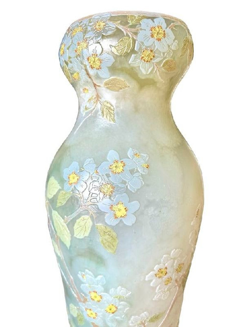 Legras Monumental Vase "Fleurs De Pommier"