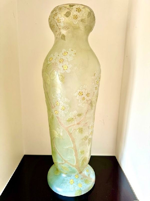 Legras Monumental Vase "Fleurs De Pommier"