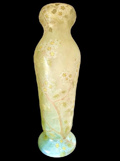 Legras Monumental Vase "Fleurs De Pommier"