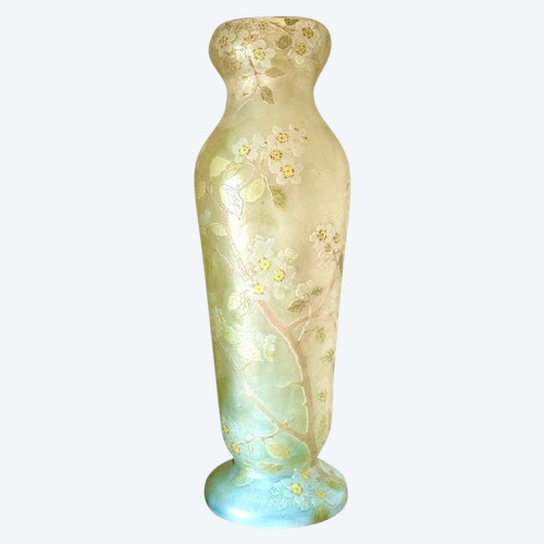 Legras Monumental Vase "Fleurs De Pommier"