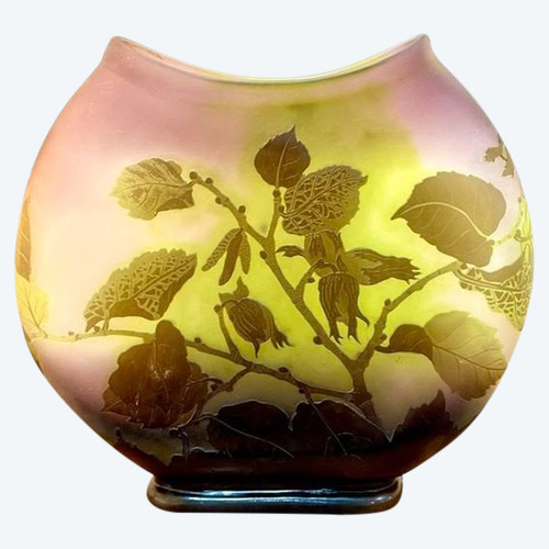 Emile Gallé Vase “Aux Noisettes”