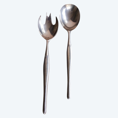 Cutlery for serving salad Duo model creation by TAPIO WIKKALA for Christofle (2 pieces)