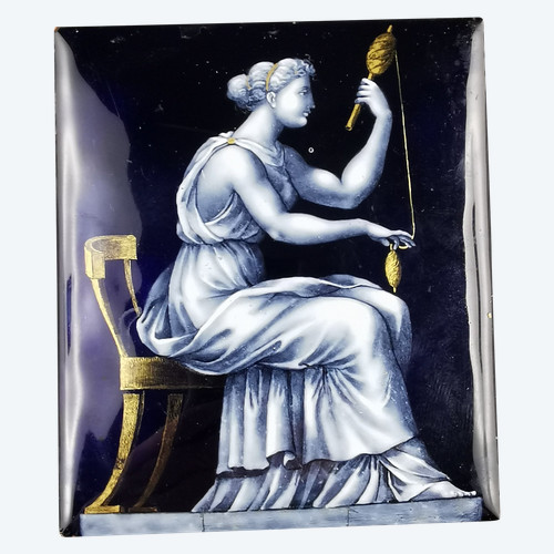Fileuse De Laine, Miniature émaux De Limoges