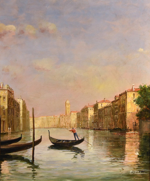 Vue De Venise Avec Le Grand Canal, Antoine Bouvard Dit Marc Aldine (L'isère 1875 - Paris 1957)