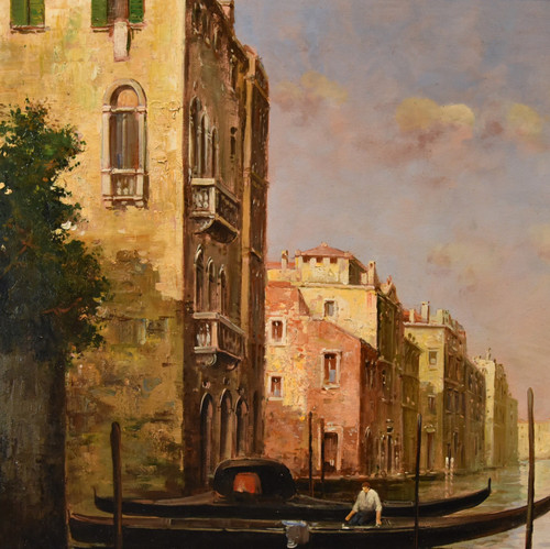 Vue De Venise Avec Le Grand Canal, Antoine Bouvard Dit Marc Aldine (L'isère 1875 - Paris 1957)