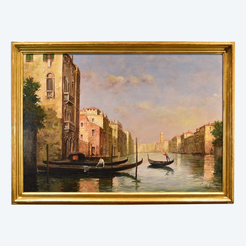 Vue De Venise Avec Le Grand Canal, Antoine Bouvard Dit Marc Aldine (L'isère 1875 - Paris 1957)