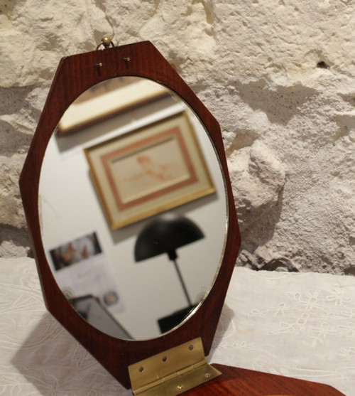 Folding mirror in rosewood, circa 1930, Art Deco