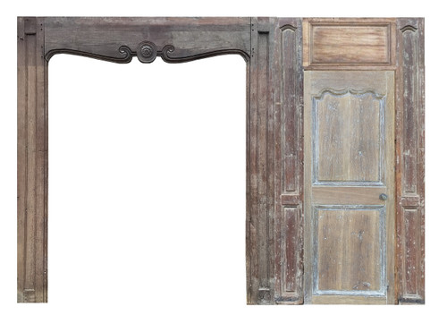 Trumeau De Boiserie époque XVIIIème En Chêne Et Autres Boiseries Portes Anciennes