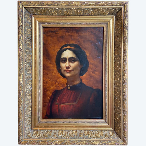 Porträt einer jungen Frau von Louis Hierlé