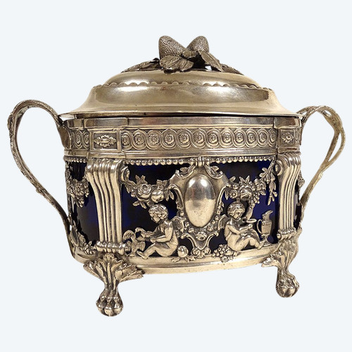 Zuckerdose Louis XVI Massivsilber Fermiers Généraux Paris Pierre Blard XVIIIè