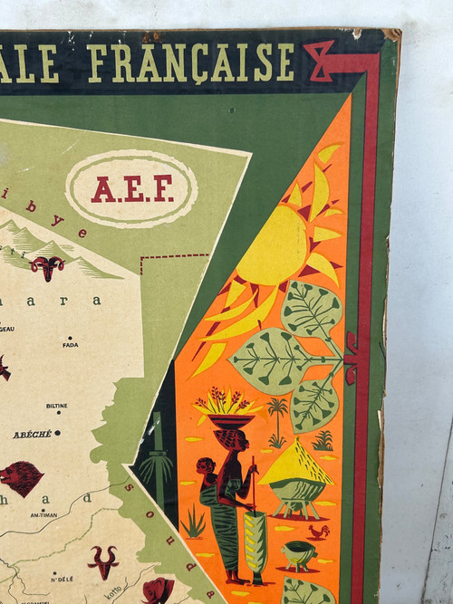 Alain Cornic - Anciennement Affiche De L’afrique équatoriale Française Vers 1950 