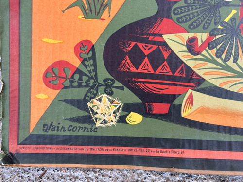 Alain Cornic - Anciennement Affiche De L’afrique équatoriale Française Vers 1950 