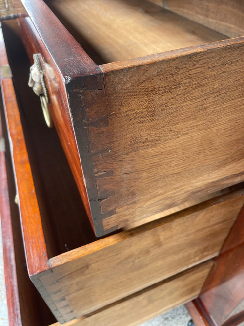 Empire period Retour D'egypte chest of drawers Pied Griffe Mahogany