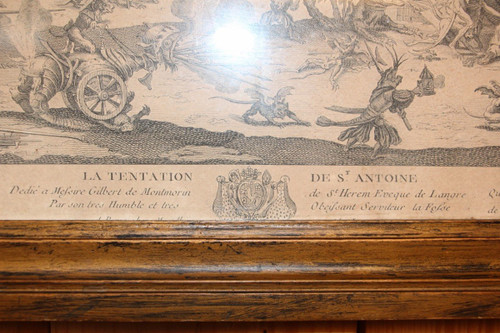 Radierung Von Jacques Callot XVIIIeme Die Versuchung des Heiligen Antonius