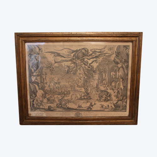 Radierung Von Jacques Callot XVIIIeme Die Versuchung des Heiligen Antonius