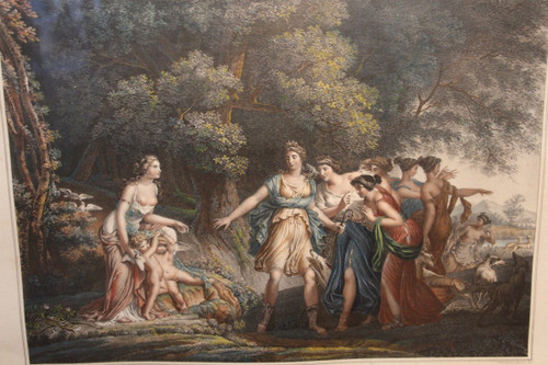 Pair Of 18th Century Color Engravings