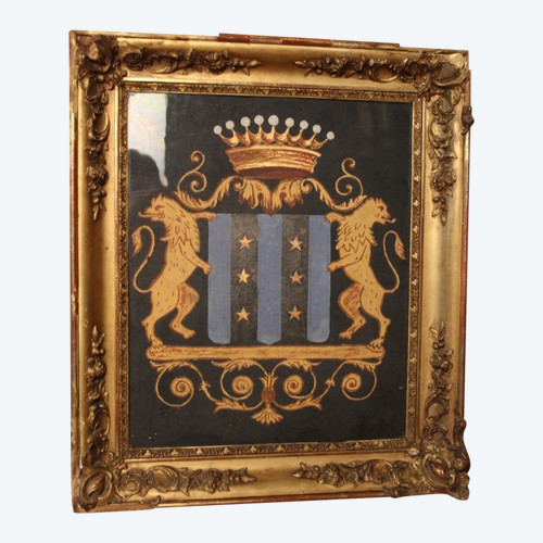 Gerahmtes Wappen aus dem 19. Jahrhundert