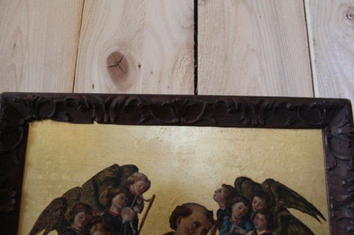 Tableau De Saint François d'Assise Avec Des Anges d'Apres Sandro Botticelli