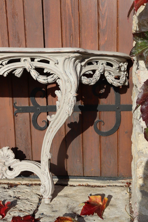Console in stile di transizione Rechampi XIX secolo