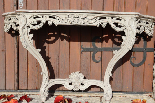 Console in stile di transizione Rechampi XIX secolo