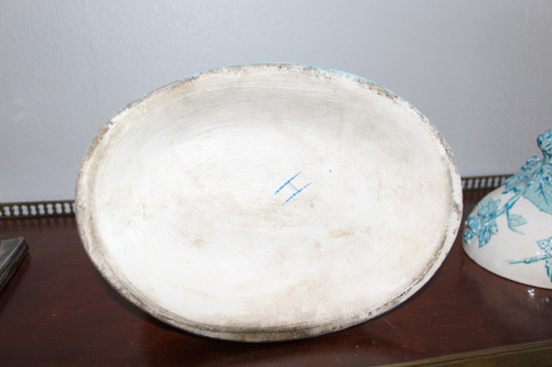 Grande zuccheriera in maiolica del XIX secolo