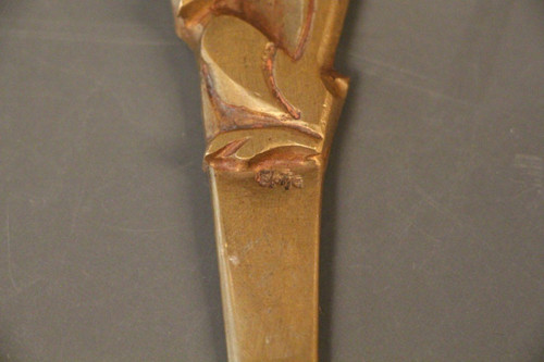 Ouvre Lettre En Bronze Signé Aristide Colotte