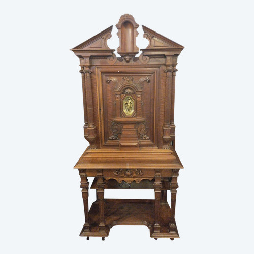 Mobile - Neorinascimento - Noce - Bronzo - V. 1880.