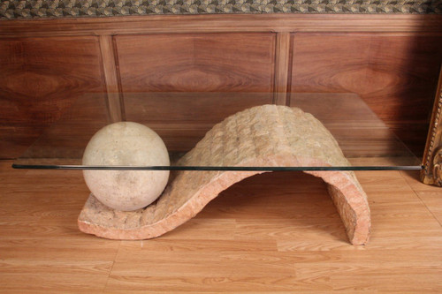 Table Basse En Pierre De Mactan By Magnussen Ponte , 1980s