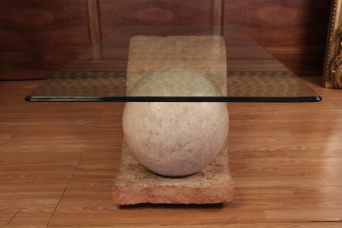 Table Basse En Pierre De Mactan By Magnussen Ponte , 1980s