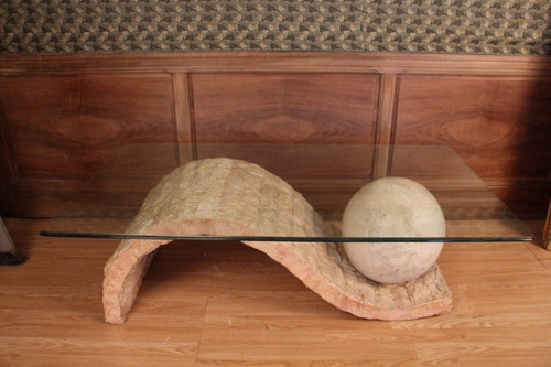 Table Basse En Pierre De Mactan By Magnussen Ponte , 1980s