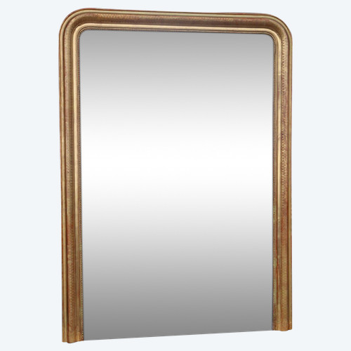 Large Louis Philippe Fireplace Mirror In Golden Wood 175cm high