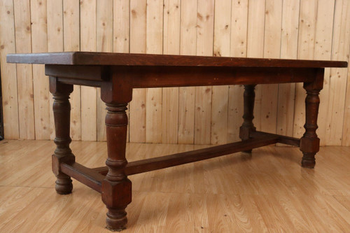 Large Farm Table In Solid Medium Oak